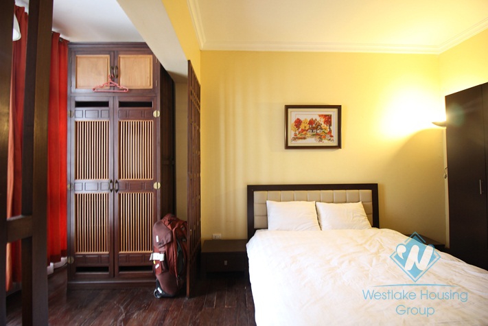 Elegant house with 3 bedroom, front yard and terrace for rent in Ba Dinh, Hanoi